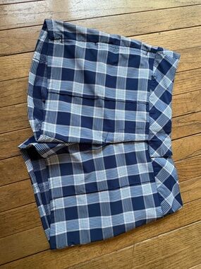 Slazenger Navy Plaid Golf Shorts